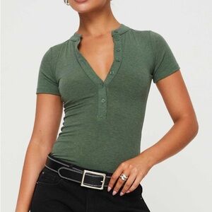 Princess Polly Kandis Bodysuit Green